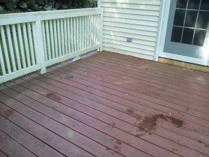Deck before cleaning